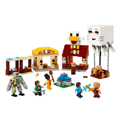 Lego Minecraft A movie The Ghast Balloon Village Attack