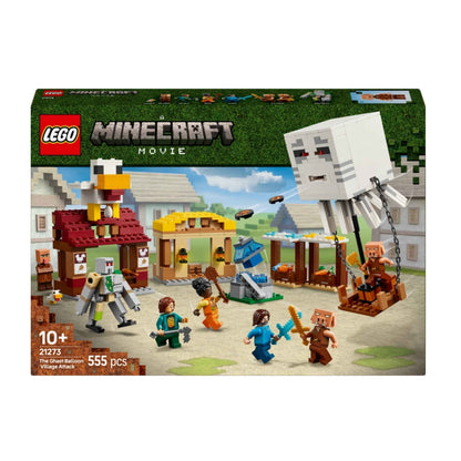 Lego Minecraft A movie The Ghast Balloon Village Attack