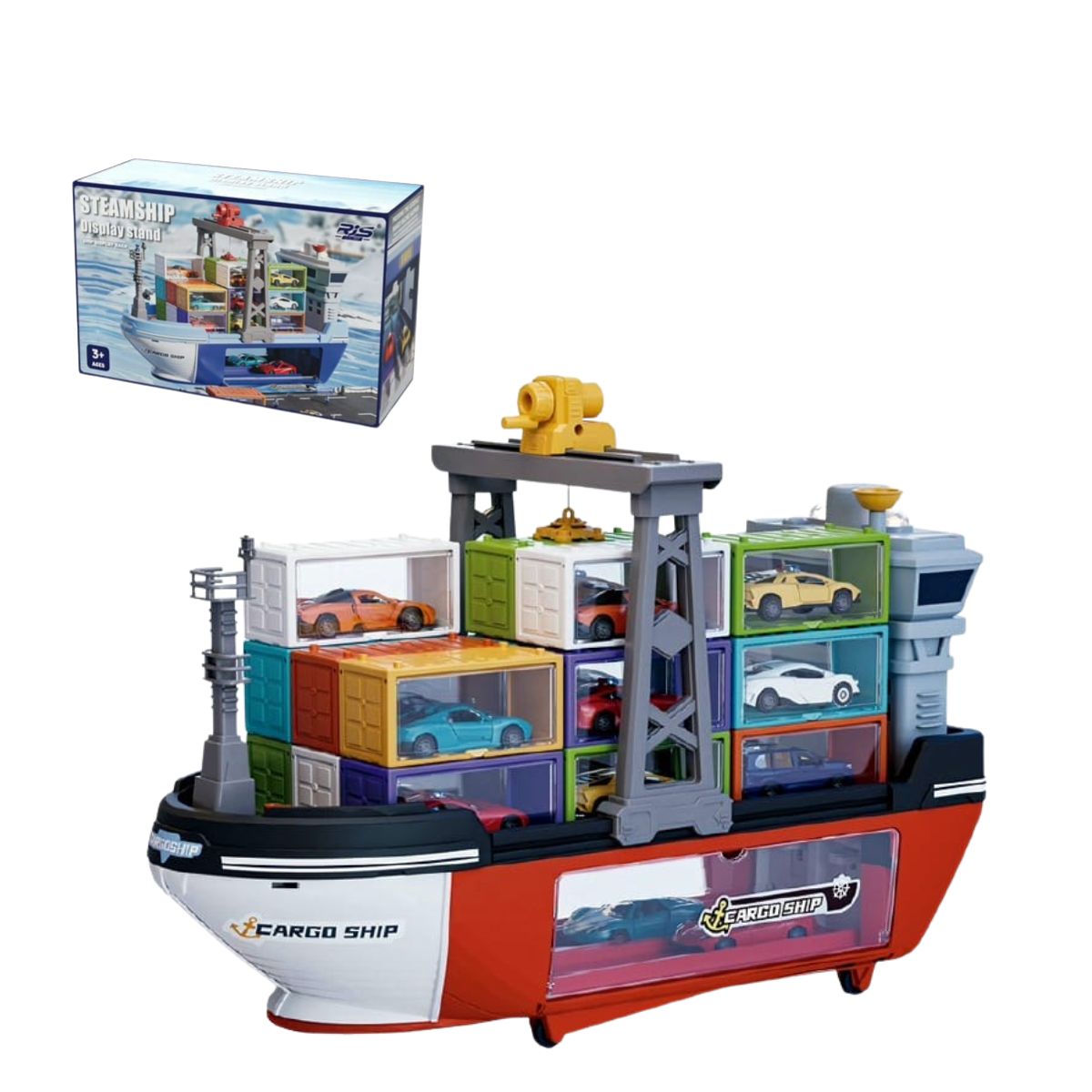 Ship Display Stand with Cars