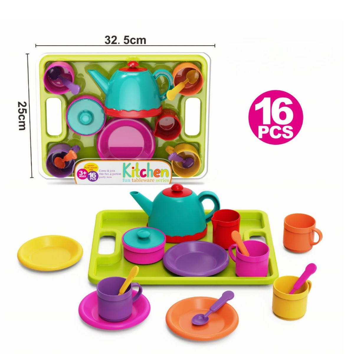 Kitchen Tea Set with Tray