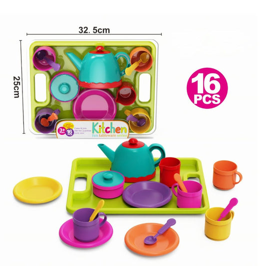 Kitchen Tea Set with Tray